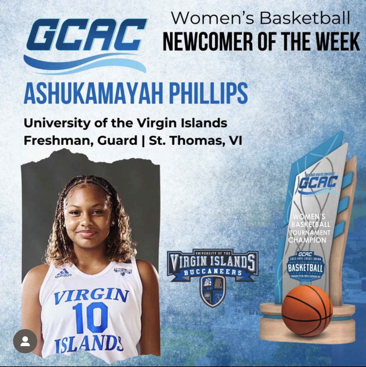 Ashukamayah Phillips Wins GCAC Newcomer of the Week Award